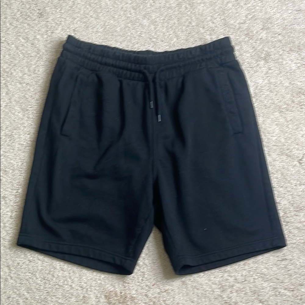 H&M Black Athletic Shorts with Elastic Waistband and Drawstring